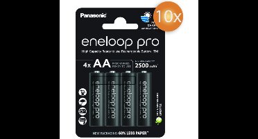 Voordeelpak 40 stuks Panasonic Eneloop Pro AA batterijen 2500mAh oplaadbaar