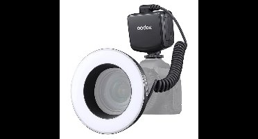 Godox Ring72 macro ringlamp voor foto en video met 8W LED en 8 adapterringen