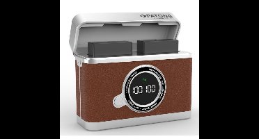 Patona Platinum Retro dual USB-C oplaadbox voor Canon LP-E6/LP-E6N/LP-E6NH/LP-E6P accu's