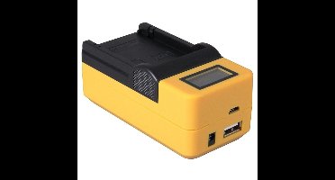 Compacte oplader voor Canon accu NB-4L en NB-5L - met LCD en USB aansluiting