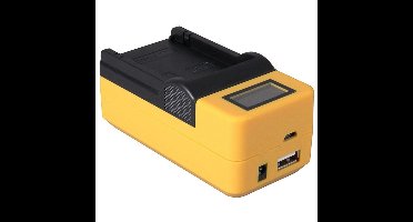 Compacte oplader voor Canon accu LP-E8 - met LCD en USB aansluiting