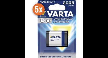 Voordeelpak van 5 x Varta Photo Lithium batterijen 2CR5