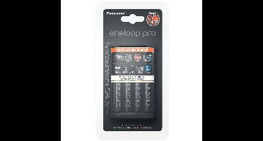 Panasonic Snellader + 4 x Panasonic Eneloop Pro AA batterijen