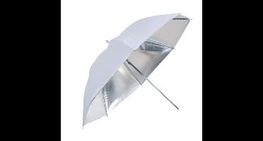 Falcon Eyes Flitsparaplu UR-48S Zilver/Wit 122 cm