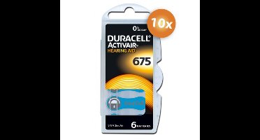 Duracell gehoorapparaat batterijen - Type 675 - 10 x 6 stuks