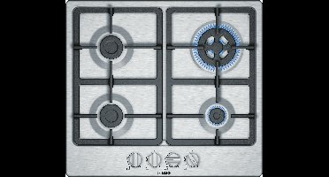 Bosch Serie 4 PGH6B5B90 kookplaat Roestvrijstaal Ingebouwd 60 cm Gaskookplaat 4 zone(s)