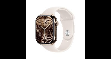Apple Watch 10 46mm GPS+4G Titan Sport - M/L goud/sterrenhemel
