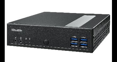 Shuttle XPC slim Barebone DL30N, Intel N100, 1x DDR5, 2x LAN (2x 2.5Gbit), 2xCOM,1xHDMI,1xDP, 1x VGA, ventilatorloos , 24/7 permanent gebruik