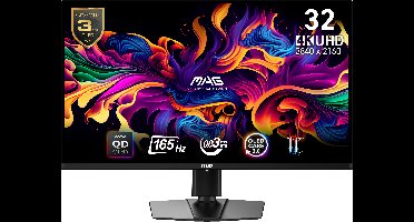 MSI MAG 321UP QD-OLED computer monitor 80 cm (31.5") 3840 x 2160 Pixels 4K Ultra HD Zwart
