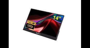 Verbatim 49590 computer monitor 35,6 cm (14") 1920 x 1080 Pixels Full HD LCD Zwart
