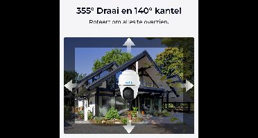 Reolink Argus Series Argus-serie B420 - 3 MP Wi-Fi-camera voor buitengebruik, Pan&Tilt, persoons-/voertuigdetectie, tweewegaudio