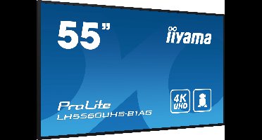 iiyama LH5560UHS-B1AG beeldkrant Digitaal A-kaart 139,7 cm (55") LED Wifi 500 cd/m² 4K Ultra HD Zwart Type processor Android 11 24/7