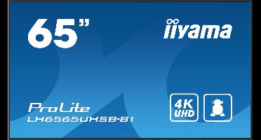 iiyama ProLite Digitale signage flatscreen 163,8 cm (64.5") LCD Wifi 500 cd/m² 4K Ultra HD Zwart Type processor Android 11 24/7