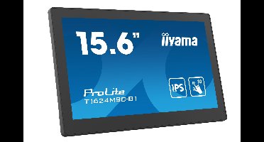 iiyama T1624MSC-B1 computer monitor 39,6 cm (15.6") 1920 x 1080 Pixels Full HD LED Touchscreen Zwart