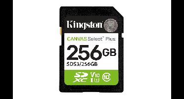 Kingston Technology 256GB SDXC Canvas Select Plus Gen3 150MB/s C10 UHS-I U1 V10