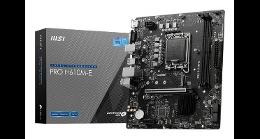 MSI PRO H610M-E moederbord Intel H610 LGA 1700 micro ATX