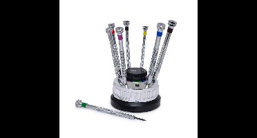 Schroevendraaierset 0,6 - 3 mm met draaisokkel