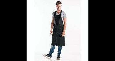 Chaud Devant 688 Bib Apron 4-Pockets Cross Black