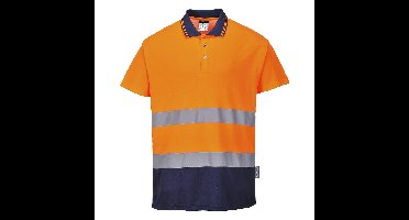 Portwest S174 Hi-Vis Cotton Comfort Contrast Polo Shirt S/S