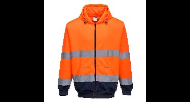 Portwest B317 Hi-Vis Contrast Zipped Hoodie