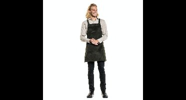 Chaud Devant 598 Bib Apron Cross Green Velvet