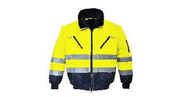 Portwest Hi-Vis 3 in 1 Contrast Pilot Jack PJ50 Geel/Marine