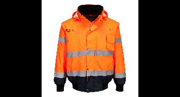 Portwest C465 Hi-Vis 3-in-1 Contrast Bomber Jacket