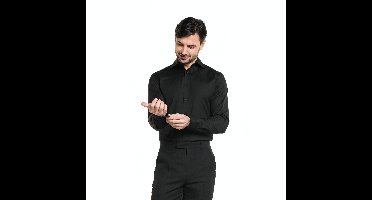 Chaud Devant 613 Shirt Men Black Stretch