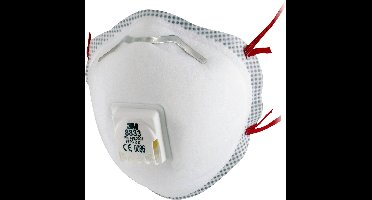 3M 8833 stofmasker FFP3 met ventiel