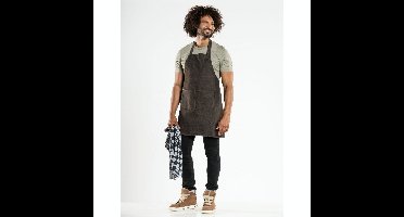 Chaud Devant 513 Bib Apron Base Brown Denim
