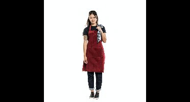 Chaud Devant 517 Bib Apron Base Red Velvet