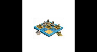 Boter kaas en eieren spelletje - met zeehondjes - 20 x 20 cm - steen - beeld
