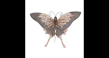 Decoris Muurvlinder - metaal - vlinder - 34 x 24 cm
