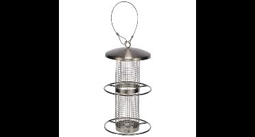 HI Vogelvoedersilo - zilverkleurig - RVS - 28 cm