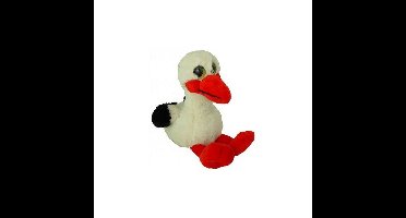 Pia Soft Toys Pluche ooievaar knuffel - 18 cm - vogel - geboorte