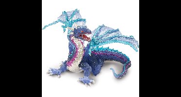 Plastic blauwe speelgoed blauwe draak 15 cm