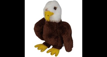 Pluche Amerikaanse Zeearend knuffel - roofvogel - 15cm - knuffeldieren