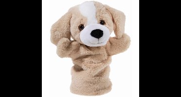Pluche honden handpop - 25 cm - dieren knuffels - poppen theater
