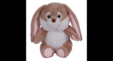 Pluche speelgoed knuffeldier Bruin konijn met flaporen van 24 cm