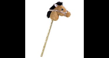 Pluche stokpaardje - bruin - 70 cm - speelgoed dieren voor kinderen