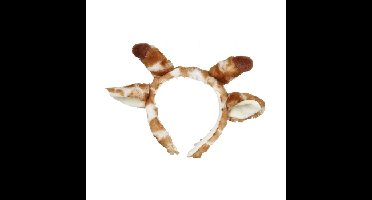 Ravensden Pluche giraffe hoofdband - met oortjes - 15 cm