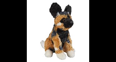 Ravensden Pluche knuffel dier - Afrikaanse wilde Hond - 18cm - knuffel