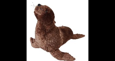 Ravensden pluche knuffel dieren Zeeleeuw - bruin - 40 cm