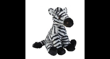 Ravensden pluche knuffel Zebra - zwart/wit - 30 cm - Safari dieren