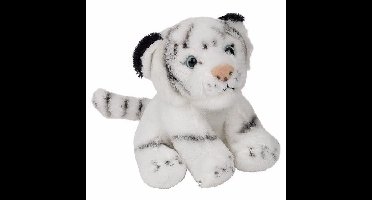 Ravensden Pluche tijger - knuffel tijger - wit - 15 cm - wilde dieren