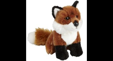 Ravensden Pluche vos knuffel - bruin - 18 cm - dieren knuffels