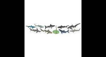 Speelgoed figuren - haaien - 10x - plastic - haaienfiguren - speelfiguren