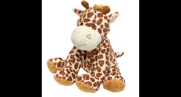 Suki Gifts knuffeldier - giraffe - geel/bruin - safari dieren - pluche - 18 cm