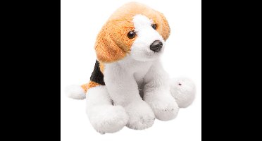 Suki Gifts Pluche knuffel dier Beagle hond - 13 cm - Speelgoed knuffelbeesten - Honden soorten