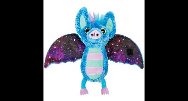 Suki Gifts Pluche knuffeldier vleermuis - lichtblauw/paars - 17 cm - speelgoed